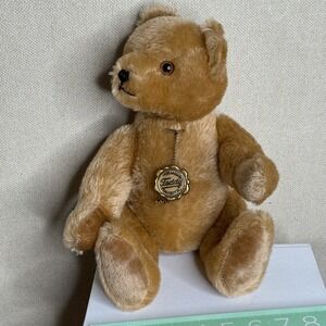 Vintage Hermann WORKING MUSICAL Teddy Bear 13" Brown Mohair West Germany Jointed